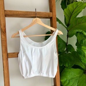 Aritzia White Crop Tank